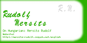 rudolf mersits business card